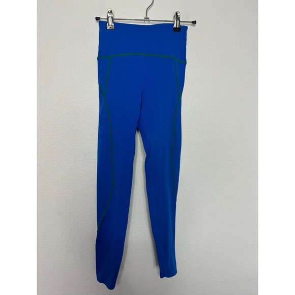 J. Crew XXS Sleek Stretch High Rise Leggings Blue Pinstripe Pull On NWT - Picture 4 of 11